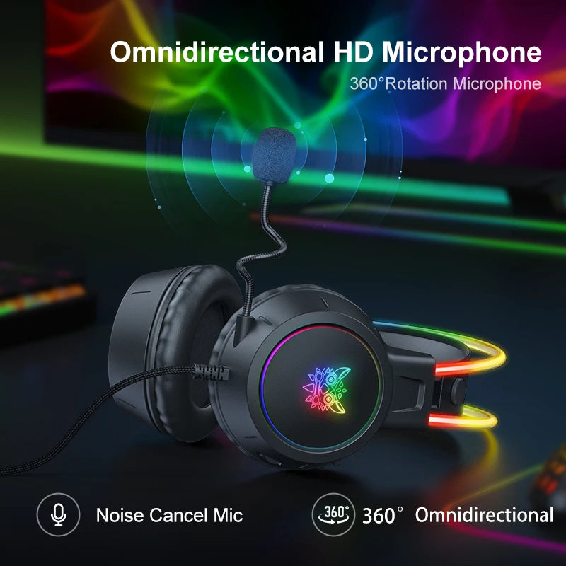 Casque RGB - Avec Support ou Oreilles de Chat